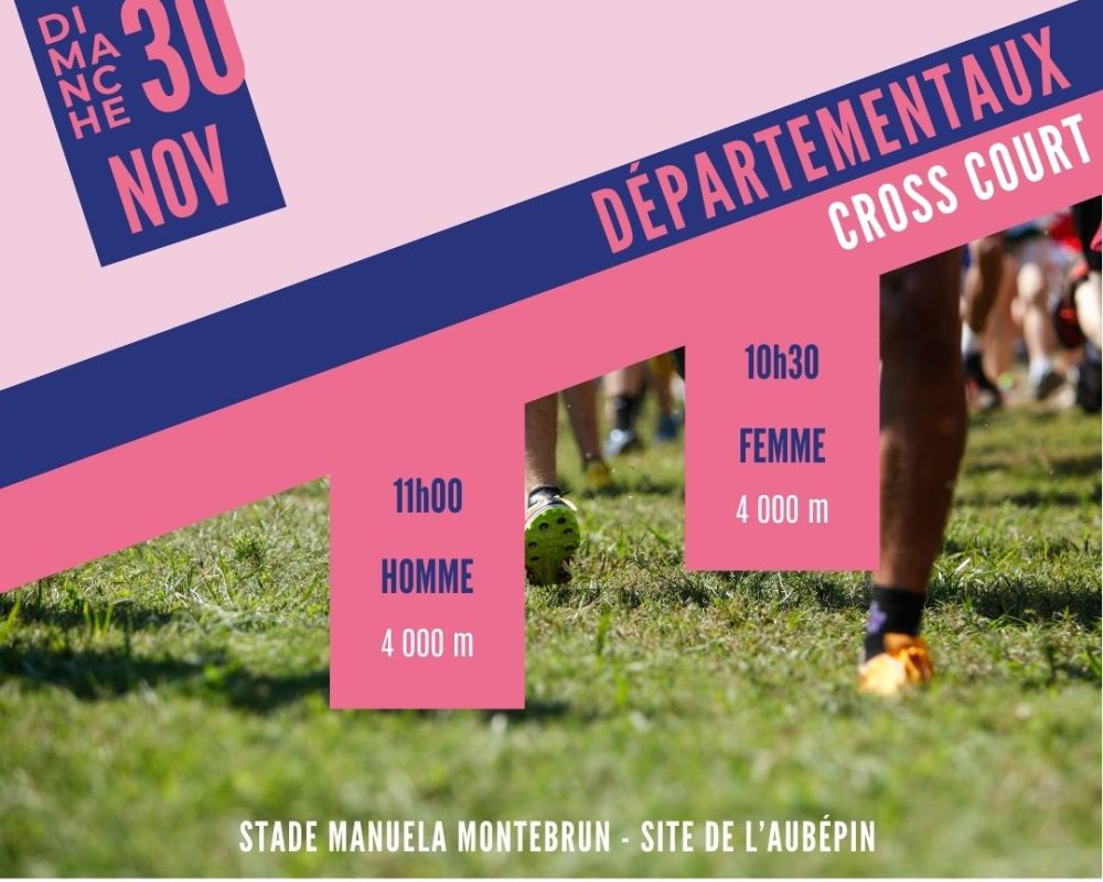 Championnat départementaux de cross Relais mixte et de cross court organisés par les bénévoles du L2A53 les 29 &  30 novembre 2025 …