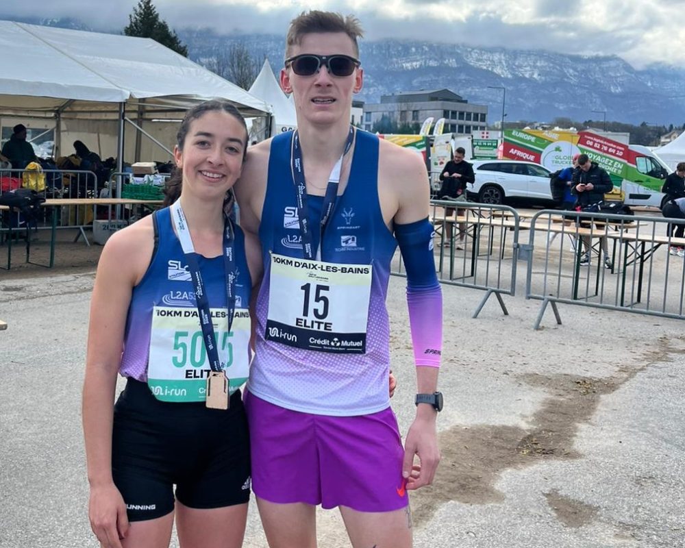 Laurine BEUCHER et Noé ROUTHIAU affolent les chronos sur le 10 km international d&rsquo;AIX les BAINS !