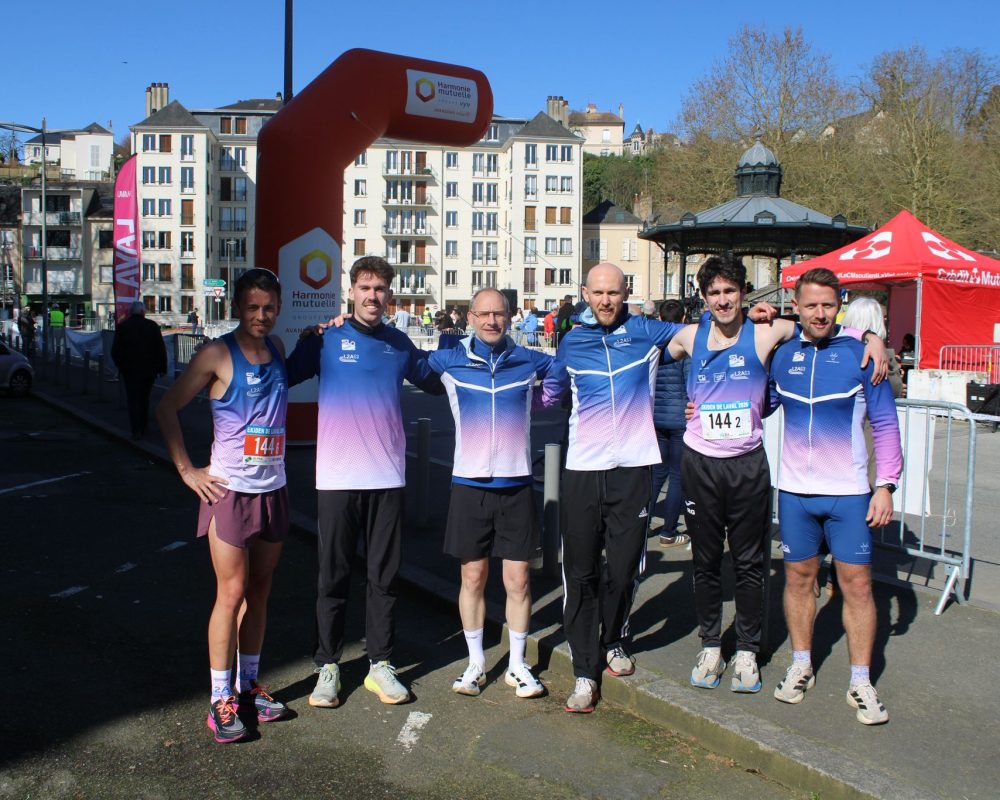 L&rsquo;équipe masculine du L2A53,  4ème de l&rsquo;EKIDEN organisé par la section US Laval du L2A53 !